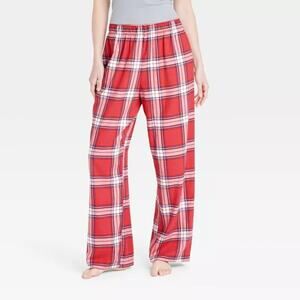 Colsie Women's Pajama Pant  Flannel  Elastic Waist  Wide Leg  Large